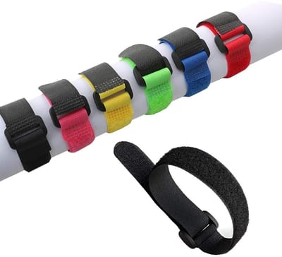 Dailygoody - Gekleurde Kabelbinders - Herbruikbare Kabelriemen - 30 Stuks - 20 cm - Kabelbeheer - Ideaal voor Organisatie - 6 Kleuren