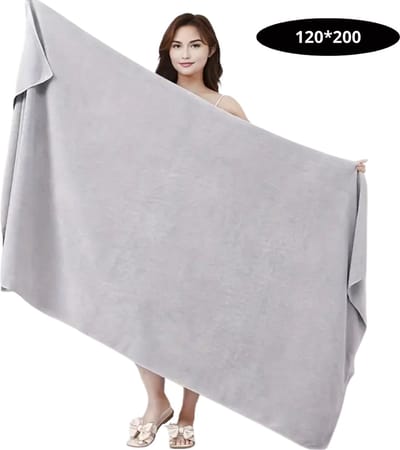 Livano Badlaken - Strandlaken - Badlakens - Strandhanddoek - Volwassenen - Handdoeken - Beach Towel - Stranddeken - Lichtgrijs 120x200