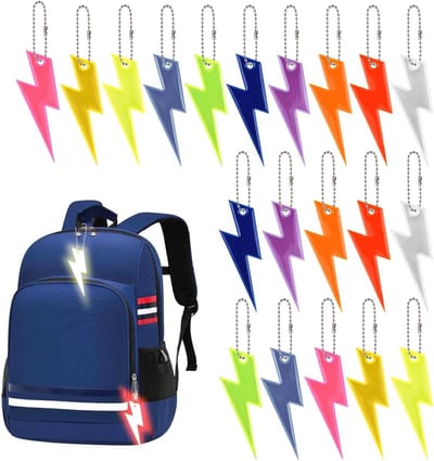 Set van 20 Reflecterende Hangers voor Kinderen, Schooltassen, Veiligheid, Kleding, Cadeau in 10 Kleuren