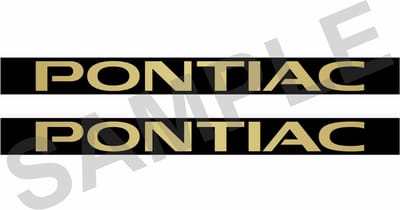 1970-1993 Pontiac Firebird doorhandle sticker goud look - opdruk: PONTIAC