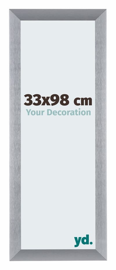 Your Decoration - Fotolijst 33x98 cm - Aluminium - Zilver Geborsteld - Tucson