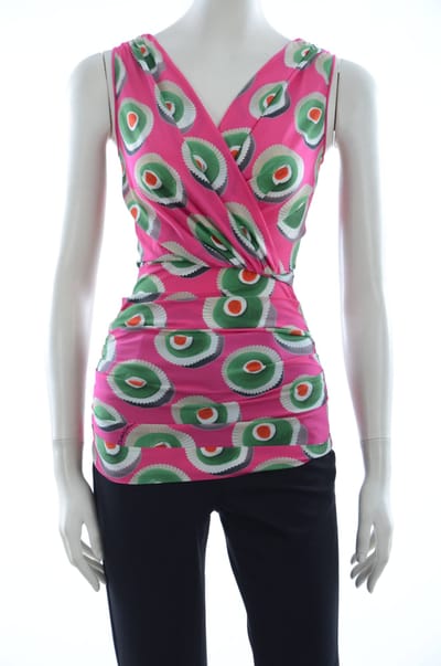 Dolce & Gabbana Dames Roze Zijden Stretch Siciliaanse Taart Top