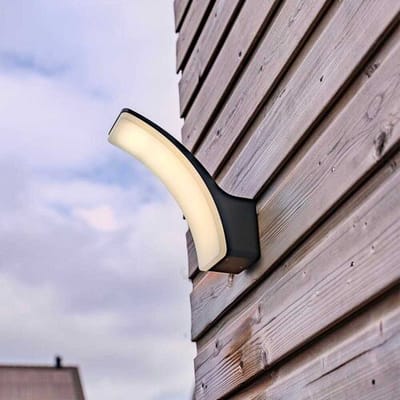 HOFTRONIC Jargo LED Wandlamp Zwart Modern - CCT lichtkleur instelbaar - 11 Watt 980 lumen - IP44 waterdicht - Buitenlamp