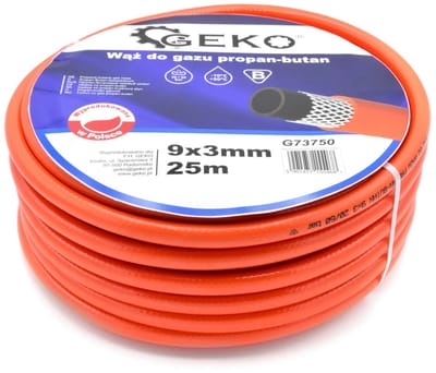 GEKO Gasleiding - Propaan-Butaan - Versterkt PVC - 9x3 mm - 25 m - Weerbestendig