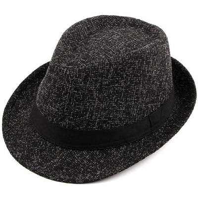 Lente Zomer Wollen Bruiloftshoed voor Mannen van Middelbare Leeftijd Koppels Mode Herfst Winter Feest Ruit Luxe Design Jazz Hoed Fedora Hoed Vrouwen black