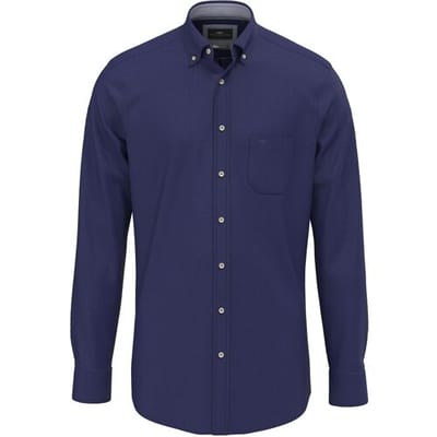 Fynch-Hatton Essential Flannel Overhemd – Navy
