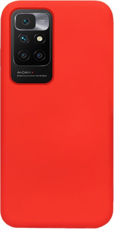 ADEL Siliconen Back Cover Softcase Hoesje Geschikt voor Xiaomi Redmi 10 - Rood