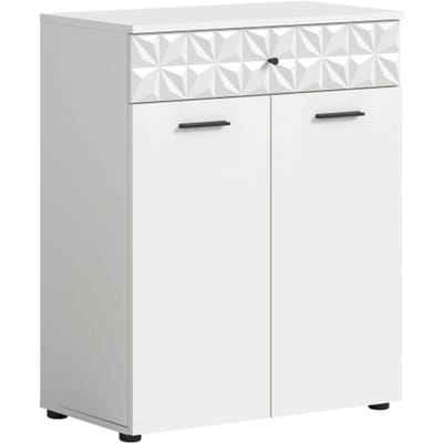 Prisma staande kast breed wit NB wit hoogglans MDF TZ - 37x60x54cm