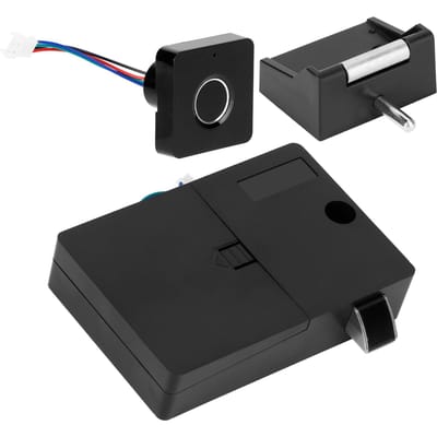 Serrure d'empreinte digitale Serrures de porte d'armoire électroniques intelligentes Serrure de tiroir de meuble pour la maison le bureau gray