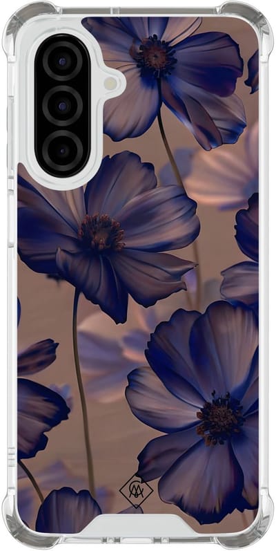 Casimoda® hoesje - Geschikt voor Samsung Galaxy A26 - Twilight Petals - Shockproof case - Extra sterk - TPU/polycarbonaat - Paars, Transparant