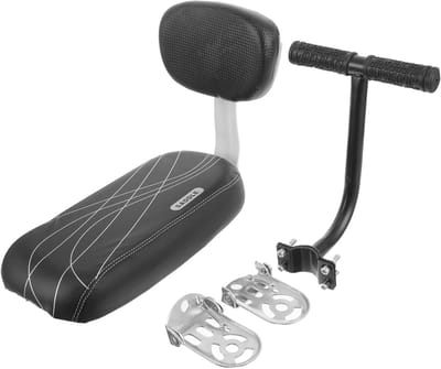 Fiets Achterzitje Kussen - Fietsstoel Rugsteun - Comfortabel Fietsen - Hoge Elasticiteit Spons - 35x25cm - Zoals getoond