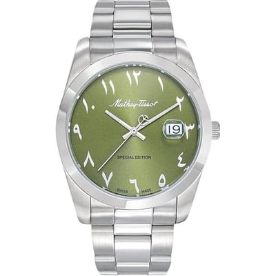 Mathey-Tissot Mathy Orient Special Edition Roestvrij Staal Groene Wijzerplaat Quartz H450APEV Herenhorloge groen