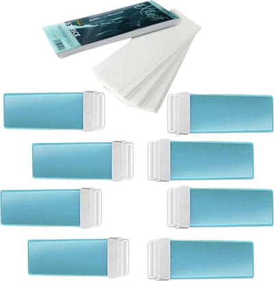 Holiday Stripwax harspatroon 5 x 100 ml met brede roller plus 50 strips - harsvullingen - wax refills - wax roll on - ook geschikt voor de man
