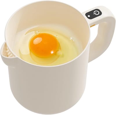 Elektrische Mixer - Keukenapparaat Klopper - Bakken en Koken - Snoerloze Flexibiliteit - 8x18x8 cm - Beige