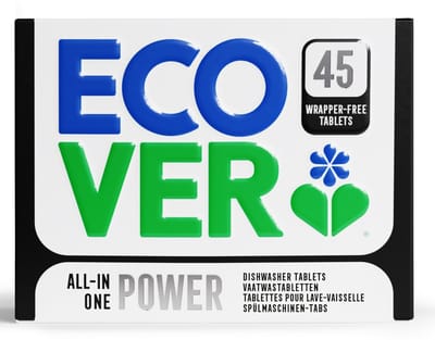 Ecover Power - Vaatwastabletten - 45 stuks - extra krachtig - zonder plastic omhulsel