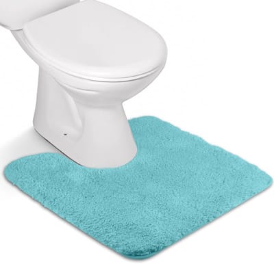 Badmat, machinewasbare badmat met waterabsorberende, zachte microvezels, voor badkuip, douche en badkamer (U - 50X50 cm, Turkoois)