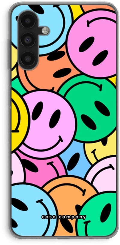 Case Company® - Hoesje geschikt voor Samsung Galaxy A04s hoesje - Smiley N°1 - Soft Cover Telefoonhoesje - Bescherming aan alle Kanten en Schermrand