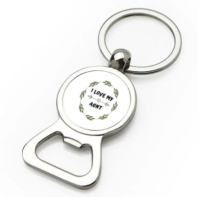 Akyol - i love my aunt flesopener - Tante - liefste tante - verjaardag - cadeautje voor tante - tante artikelen - kado - geschenk - 9 bij 3 cm