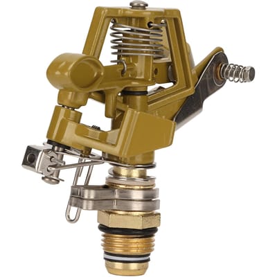 G1/2 buitendraad sproeikop 360 graden automatische rotatie 15m bereik voor gazon en patio brown