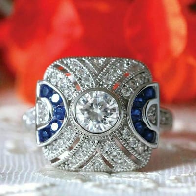 Huitan Luxe Temperament Dames Vingerring Exquise Mode Sieraden voor Verloving Heldere Zirkonia Trouwring Accessoires 10 gray