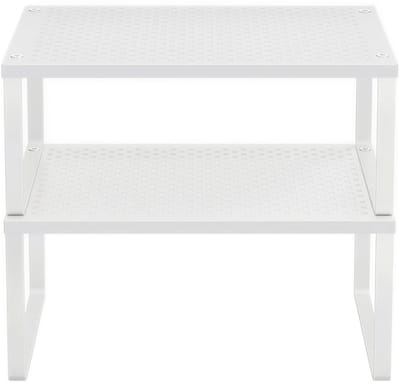 SONGMICS - Kruidenrek - Kruidenrek 2-Delig - Uitbreidbaar en Stapelbaar - Metalen Organizer voor Keuken