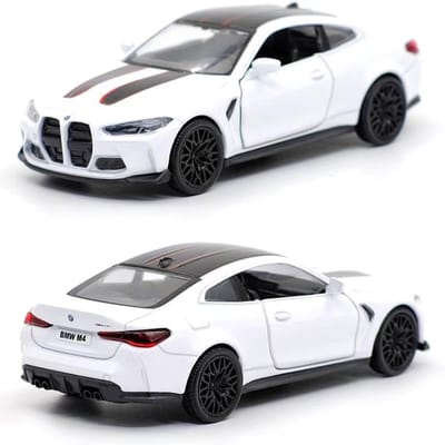 Simulation de voiture en métal de 5 pouces, véhicule moulé sous pression et jouet exquis, BMW M4 CSL coupé RMZ city 1:36 cadeaux modèles en alliage pour les enfants gray