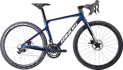 Rinos Odin3.0 Carbon Road - RaceFiets - met SHIMANO 105 ST-R7000 - 22 versnellingen en schijfremmen - lichte fiets voor dames en heren - 700 x 40C - Kameleon Blauw-Paars 58 --2024