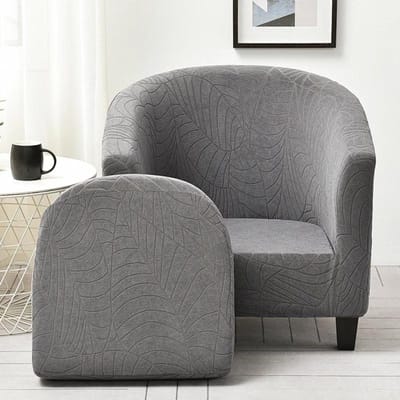 2-delige Clubfauteuilhoes Stretch Armstoelhoes Jacquard Kuipstoelhoes Bankhoes voor Woonkamer Meubelbeschermer Universal