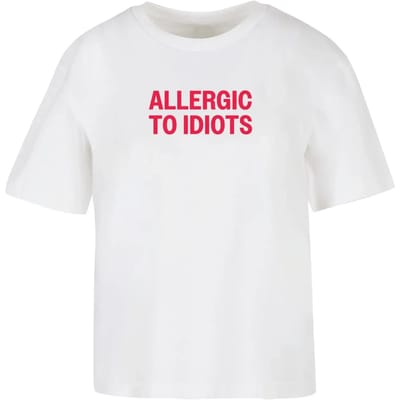 Dames-T-shirt Miss Tee Allergic To Idiots