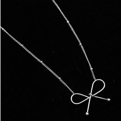 Strik ketting | zilver gekleurd
