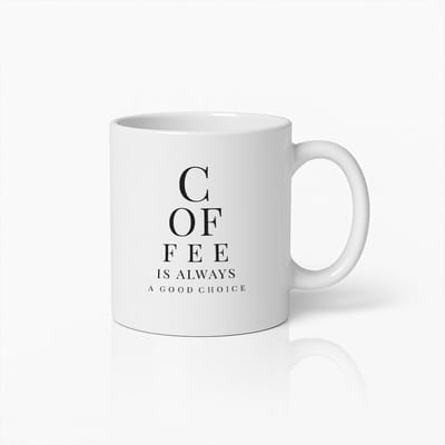 Koffie Is Altijd een Goede Keuze Mok – 330ml Keramische Koffiebeker – Minimalistische Quote Cadeau