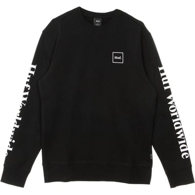 Essentials Domestic Crew herensweatshirt met ronde hals zwart