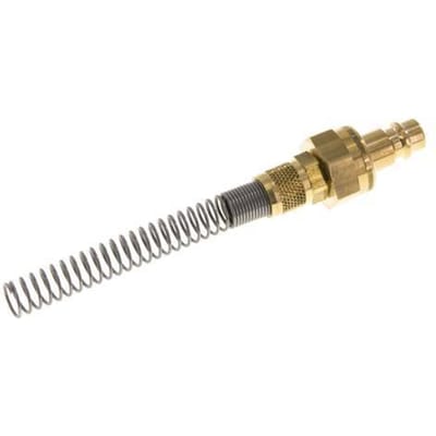 Messing DN 7.2 (Euro) Luchtkoppeling Insteeknippel 6x8 mm Push-On Buigbescherming Double Shut-Off - CLP7-NPS-B-SV-P-6
