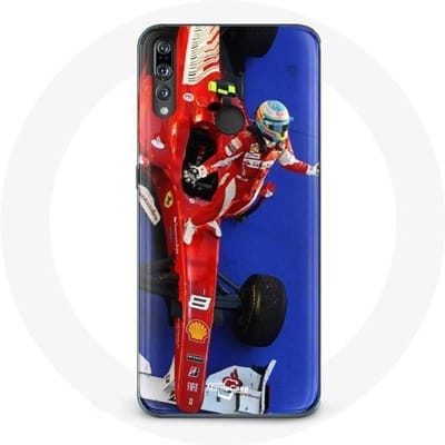 Hoesje voor Huawei p30 lite Formule 1 Fernando Alonso F1 coureur Rood rood