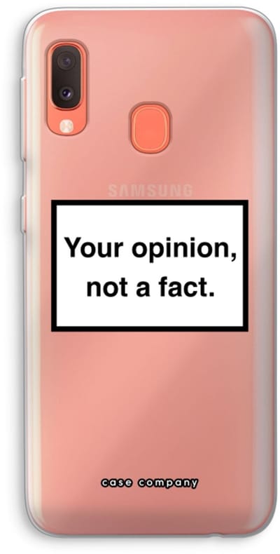Case Company® - Hoesje geschikt voor Samsung Galaxy A20e hoesje - Your opinion - Soft Cover Telefoonhoesje - Bescherming aan alle Kanten en Schermrand