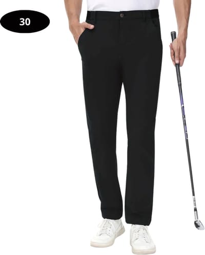 Bovista Golfbroek Heren - Golfkleding - Golfen - Golf Accessoires - Nette Pantalon - Zwart XS - Maat 44