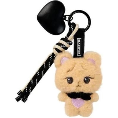 BLACKPINK [DEADLINE POP-UP] Officiële MD KARAKTER PLUCHEN SLEUTELHANGER SLIM Jennie beige
