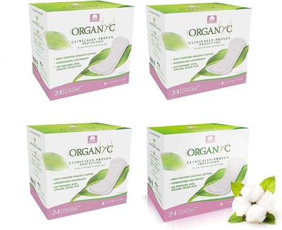 Inlegkruisjes - Hygiëne - Dagelijks gebruik - 100% biologisch katoen - 96 stuks - Wit