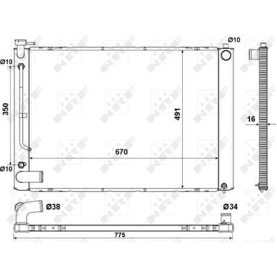 Radiator, motorkoeling NRF 53681