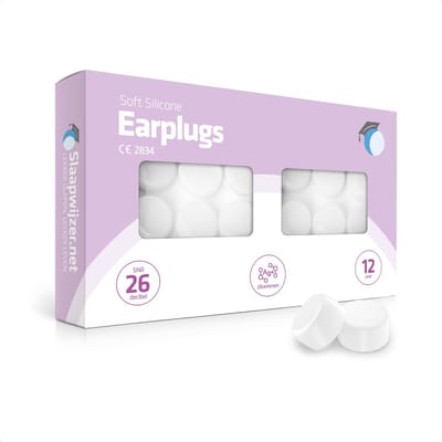 Slaapwijzer siliconen oordopjes met zilverionen - 24 oordopjes (12 paar) - Remt bacteriegroei - Extra hygiënisch & fris - Hoge demping (26dB) - Slaap oordoppen - Ook geschikt voor zwemmen, studeren, uitgaan - Gaan extra lang mee