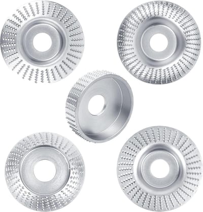 Houten slijpschijven voor haakse slijper - 5 stuks krimpschijven voor houtbewerking (zilver) Washing Machine