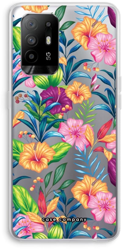 Case Company® - Hoesje geschikt voor Oppo A94 5G hoesje - Tropisch 2 - Soft Cover Telefoonhoesje - Bescherming aan alle Kanten en Schermrand
