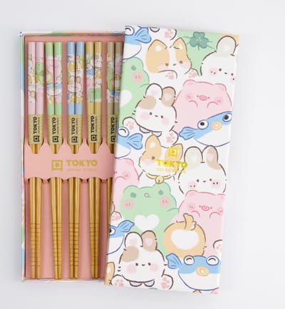 Tokyo Design Studio - Kawaii - Chopstick set - Dieren - 5 paar