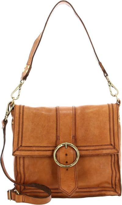 CAMPOMAGGI Schoudertas Handtas Shoulder Bag With Flap Cammello Bruine