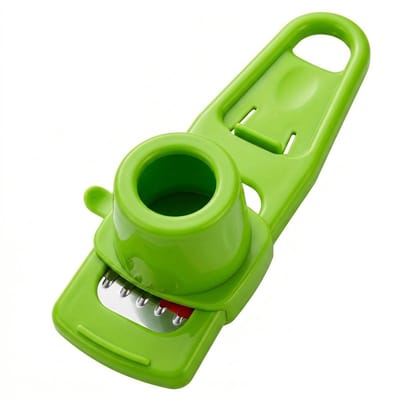 Groen knoflook pers handmatig keuken tool met ophanghaak en rasp functie multifunctionele knoflook en gember rasp snijder keuken gadget