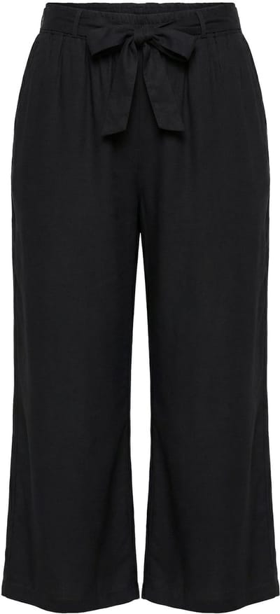 MIAMODA - Dames - Culotte wijde recht pijp strikceintuur - Zwart - Maat 52