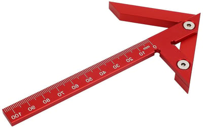 Draagbare center gauge met duidelijke schaal voor houtbewerking en precisie metingen