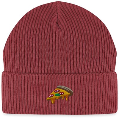 Geborduurde Pizzapunt Uniseks Bio Fisherman Beanie