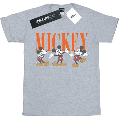 Disney Jongens Mickey Mouse Poses T-shirt (Sportgrijs)