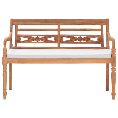 vidaXL - Bank - Batavia - met - kussens - 120 - cm - teakhout